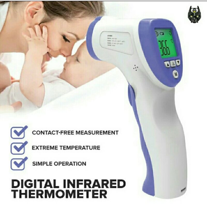 Termometer infrared digital termometer tembak tanpa sentuh Thermometer digital alat ukur suhu badan