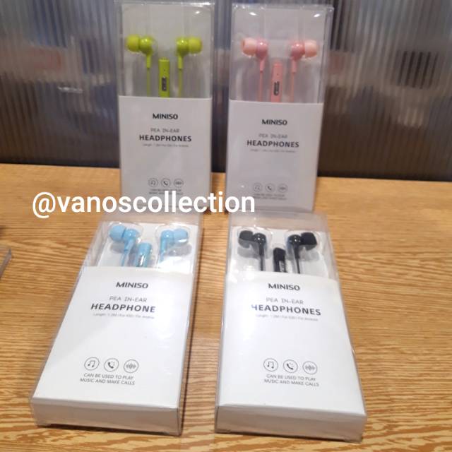 Miniso Pea in Ear Headphone Earphones Bass with Mic