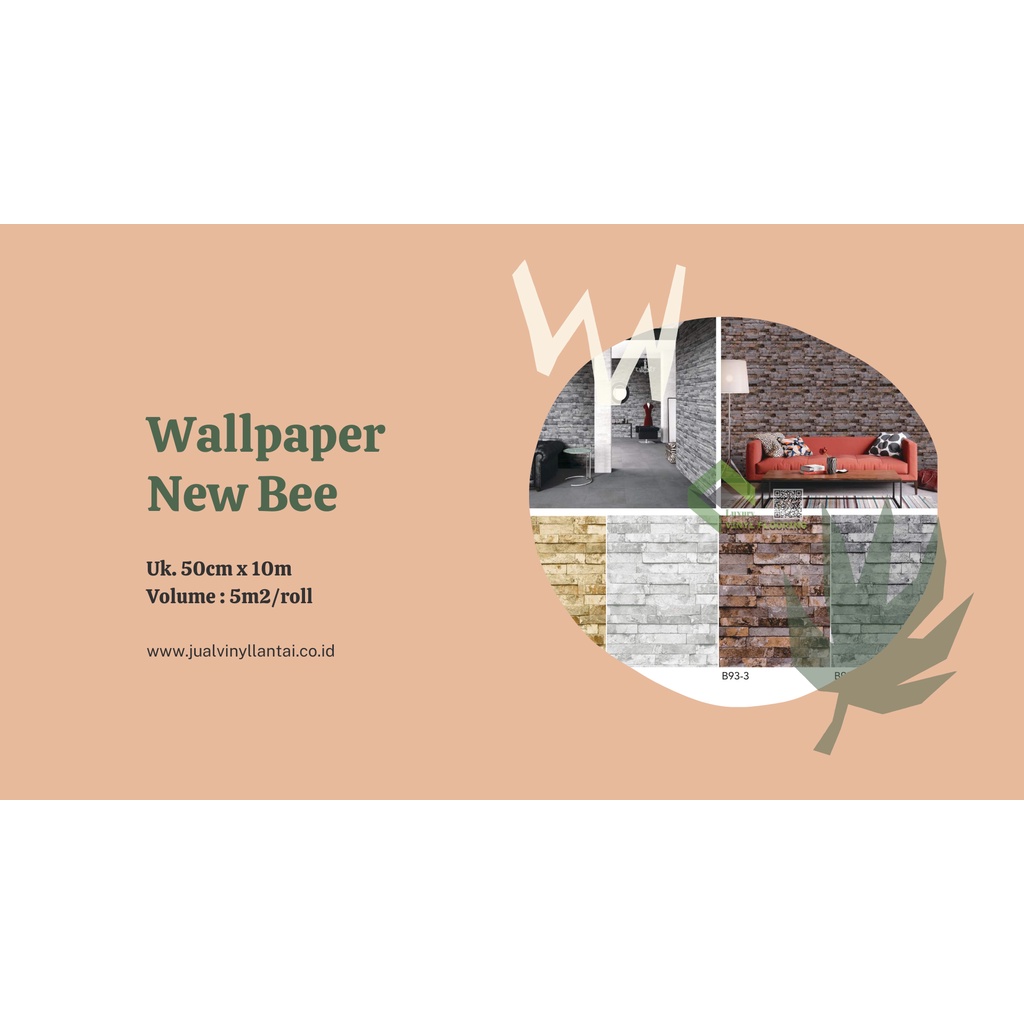 Wallpaper Vinyl Dinding tebal - tekstur New Bee
