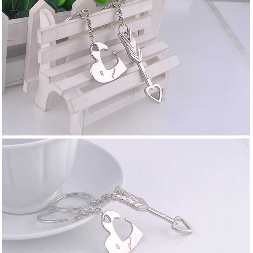 Preva 2pcs Gantungan Kunci Love Couples Lover Keychain