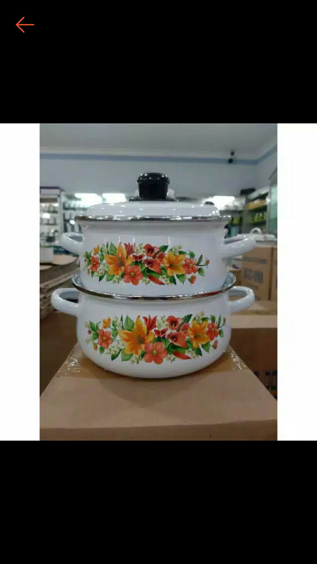 Panci Enamel Dona Set 18+20cm - Panci Set Murah - Panci Enamel