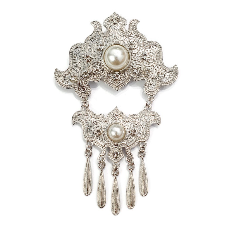 Bros Kebaya Etnik Kutubaru Susun 2/Bros Pesta Hijab Tingkat Tumpuk Yogja-New B - Silver