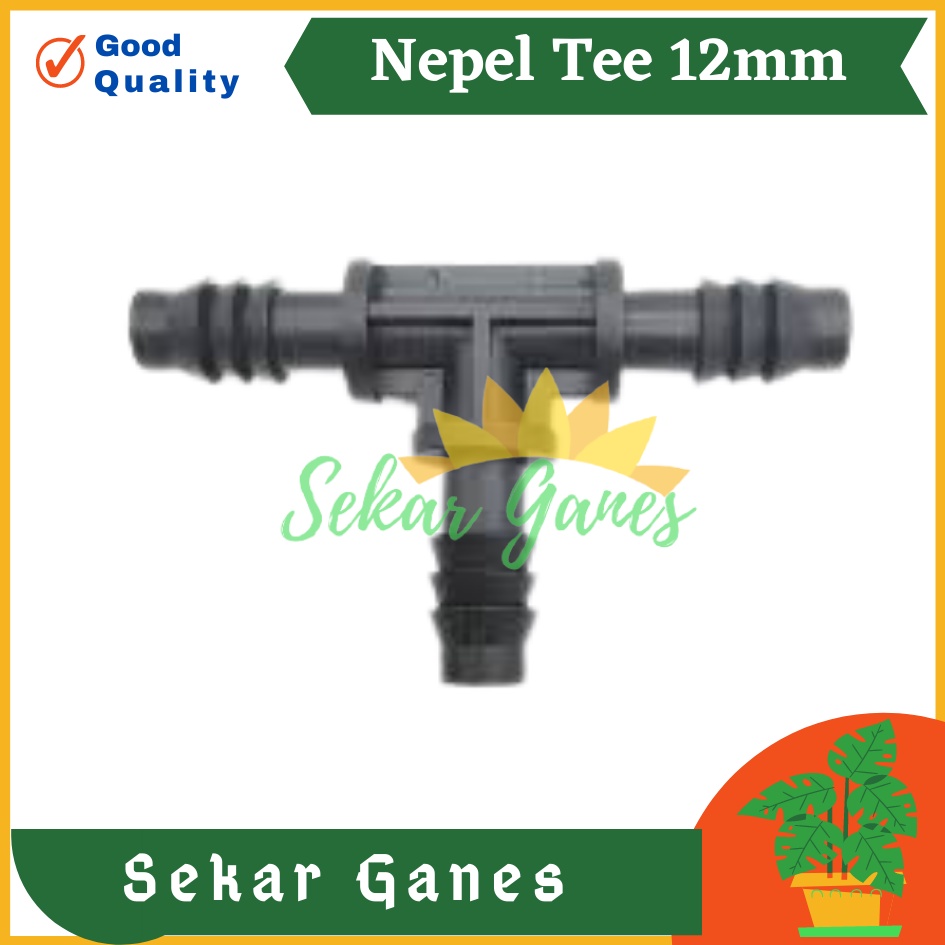 Nepple Nepel Tee 12 Mm Hidroponik Adaptor Abt Penyambung Selang 12mm