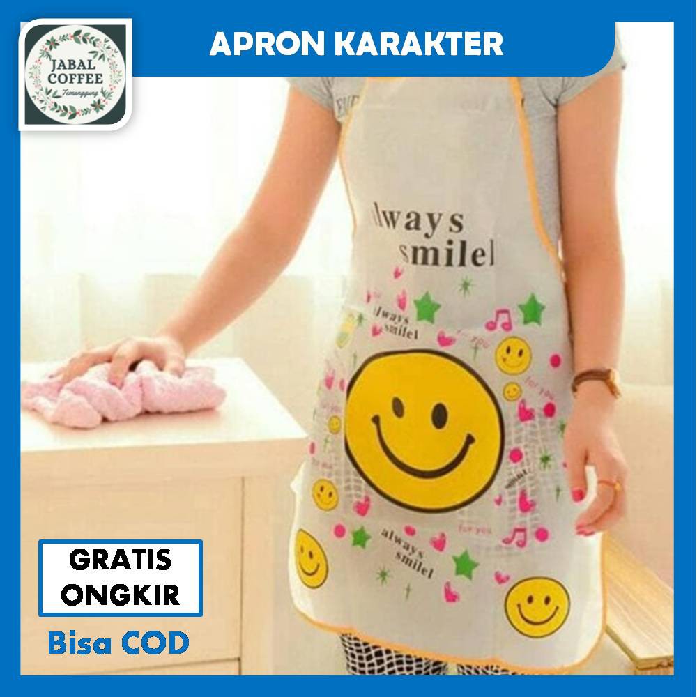 Celemek Masak Waterproof / Celemek Apron Karakter / Apron Anti Air Karakter / Apron Masak Waterproof