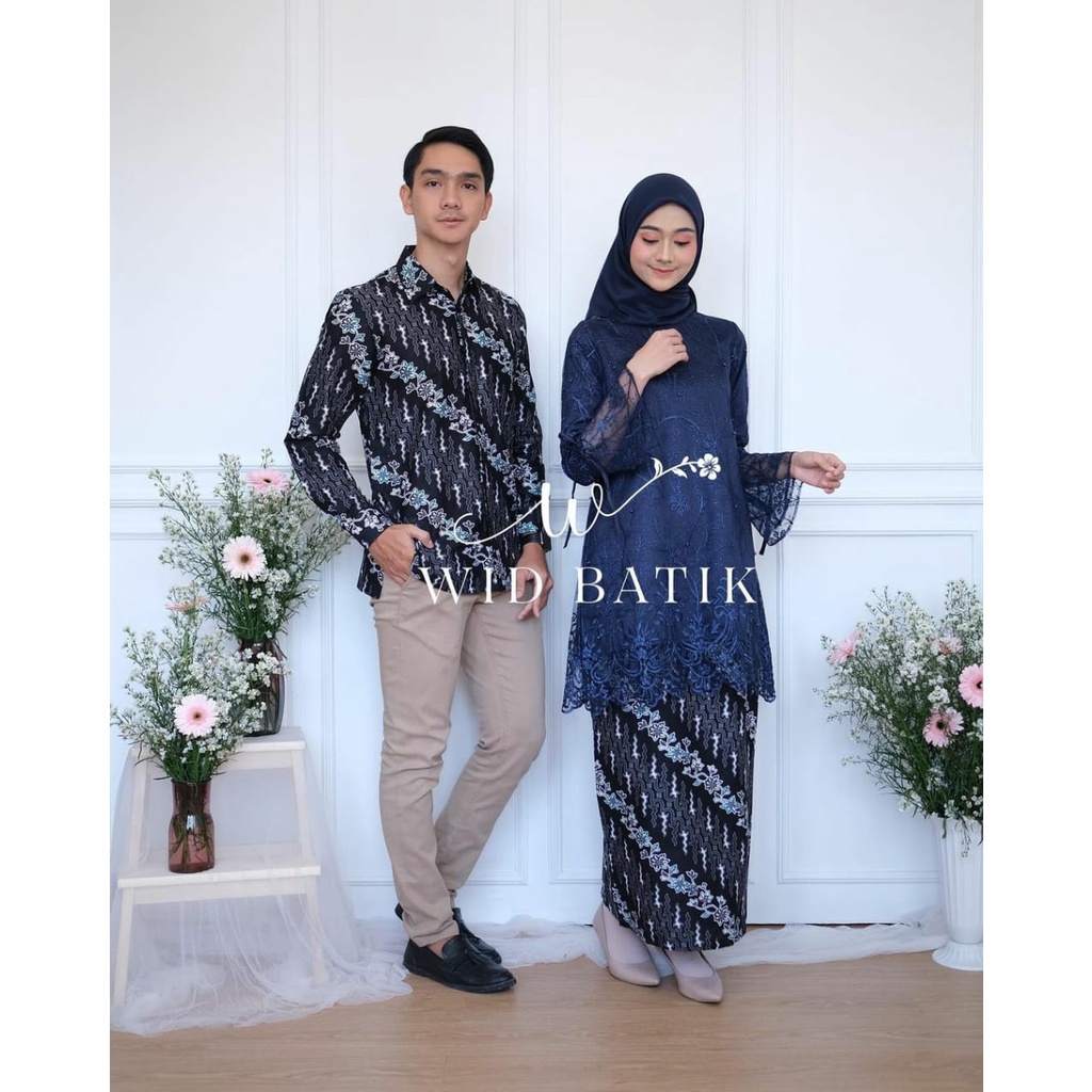 KHANSABATIK [JUMBO] TERMURAH! DIANA 2 KEBAYA TERBARU BATIK COUPLE BROKAT WANITA/BAJU PASANGAN/KEMEJA LAMARAN ADIVA BROKAT