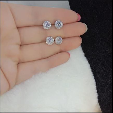 Anting Giwang Silver Diamond Titanium Xuping Antikarat
