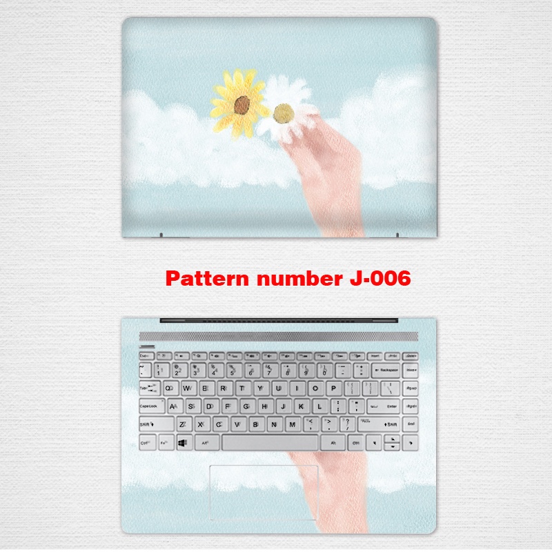 DAISY Floral Computer Stickers Computer Laptop Skin Vinyl 2 Sides Laptop Skin for 11/12/13/14/15/17 Inch Universal Lenovo Ideapad14 / 15s Xiaoxin Pro16 Computer Sticker Air15 S415 S435 S410p Notebook Film S405 S400 G50 Y50-70 Shell Protective Film