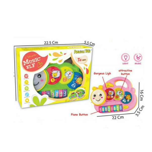 Edufuntoys -  MUSIC PIANO/ animal farm Piano / vehicle piano / music elf mainan piano anak-2