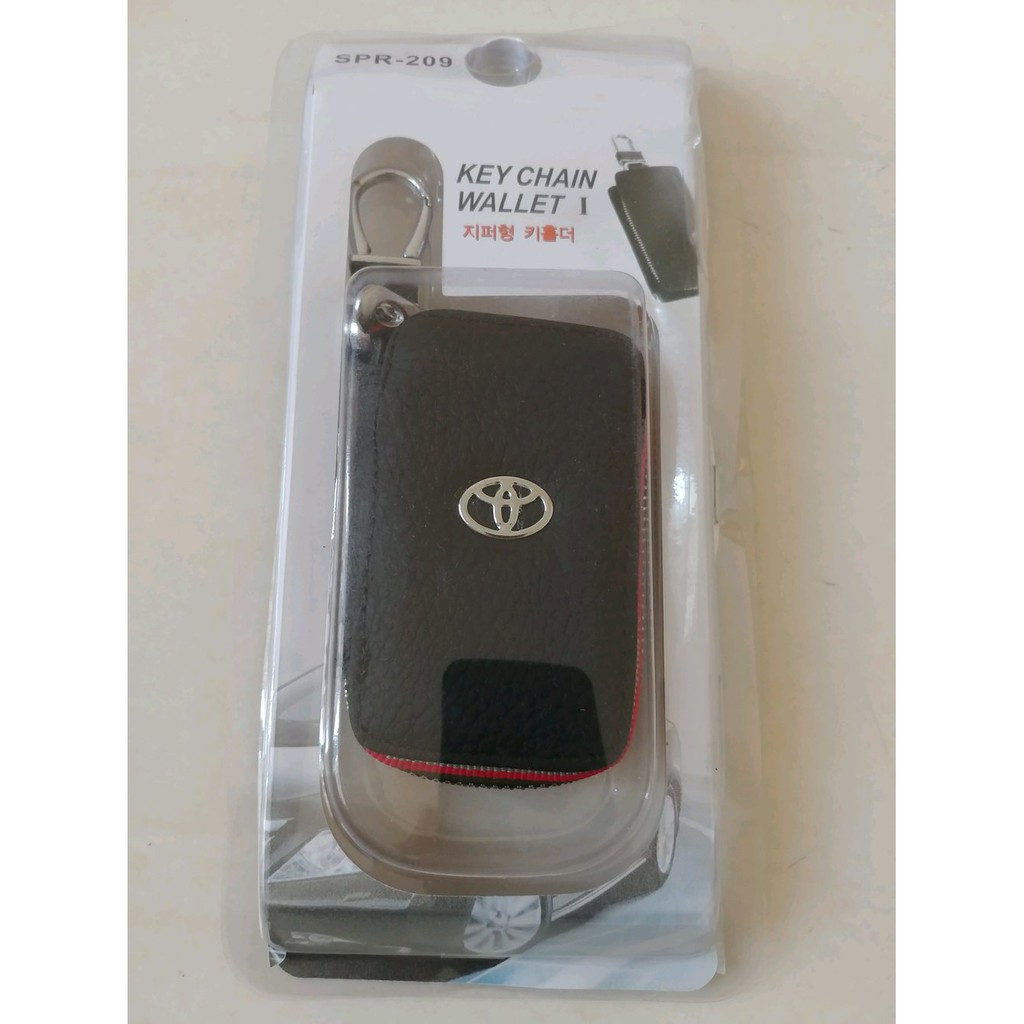 Dompet Stnk  MOBIL MOTOR + gantungan kunci LOGO TOYOTA warna hitam merah cream beige UNIVERSAL