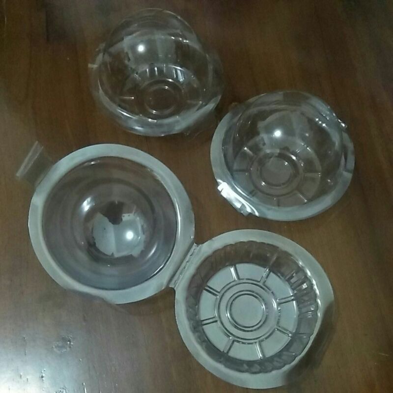 5 pcs Plastik Mika bulat ball D 7cm tanpa staples/Burger mini/Cup Cake/Bruder
