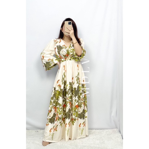 MDLV ~ 05520# Nameena Maxi Dress Premium Dress Summer Fashion Import