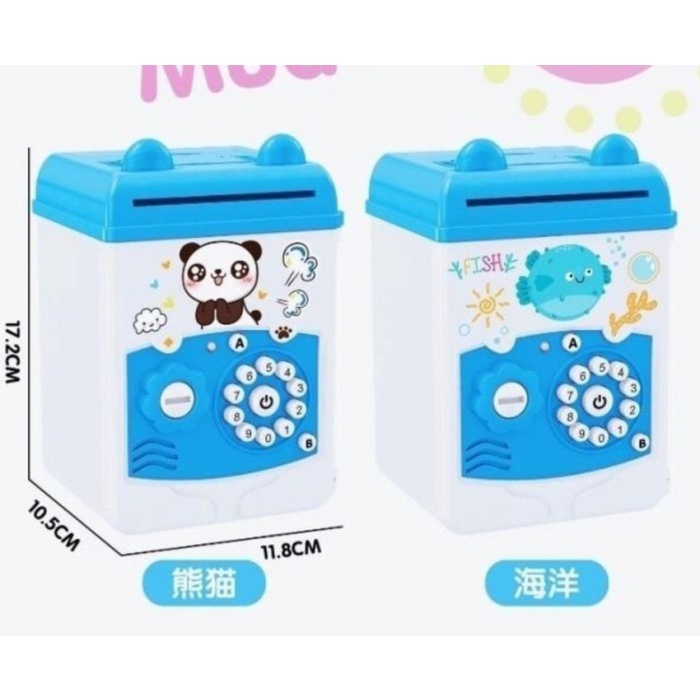 Mainan Celengan Anak Piggy Bank Brankas Saving Pot Mini Panda Karakter Grosir