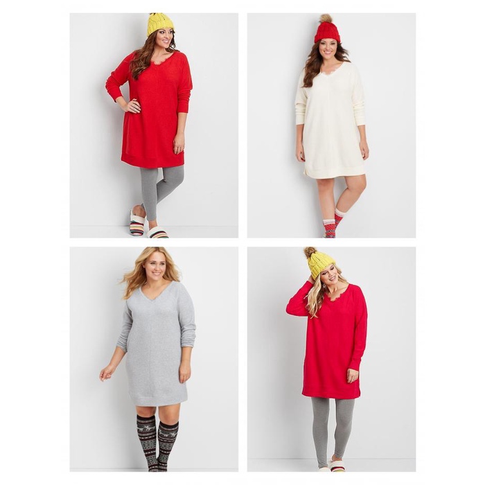 Tunic Sweater Rajut Knit Long Mini Dress Branded Jumbo Bigsize L XL 2L 3L 4L