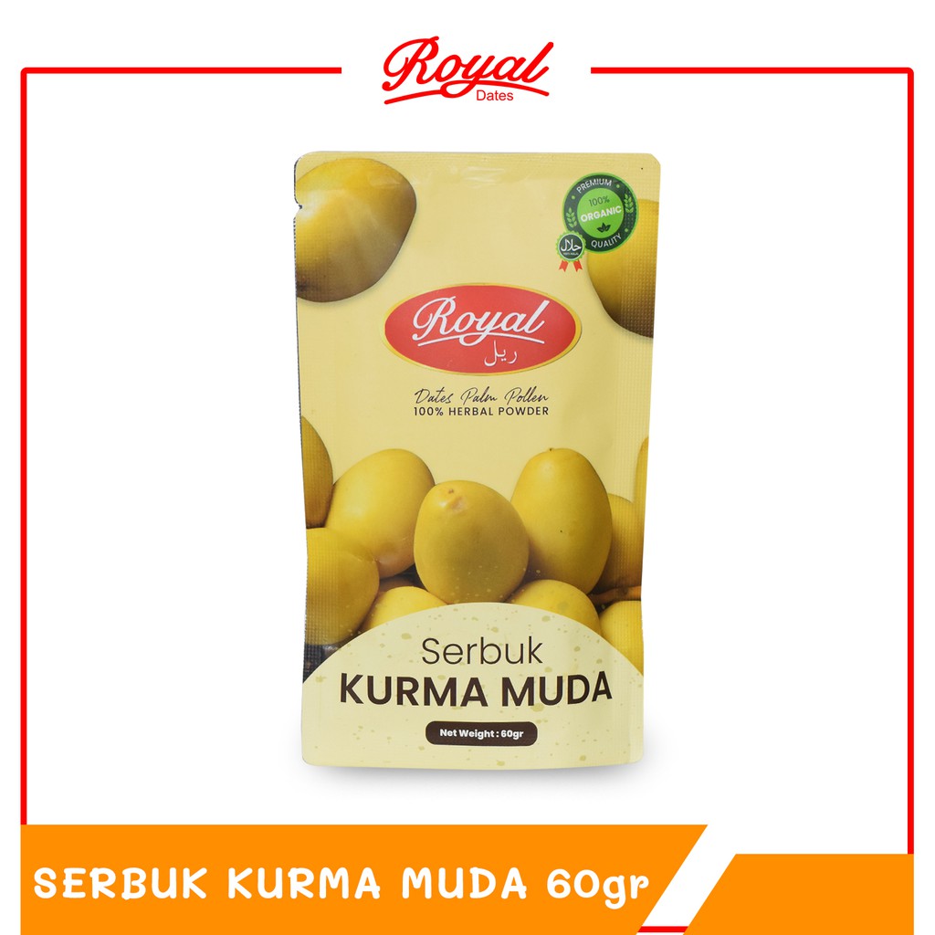 

Serbuk Kurma Muda 60 gr Royal Dates | Bubuk Kurma | Korma | Promil Herbal | Program Hamil Kesuburan