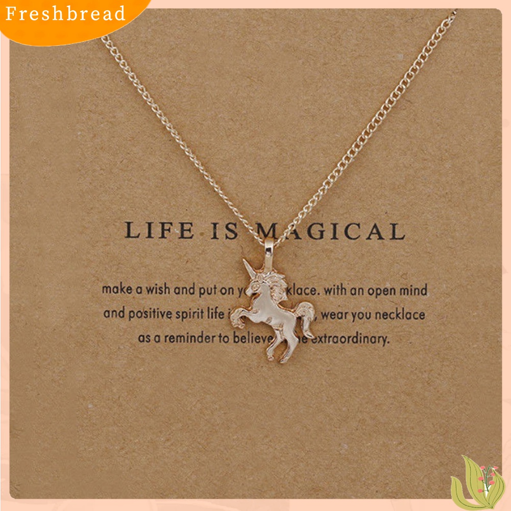 【Fresh】❀Women Unicor-n Necklace Pendant Gold Clavicle Chains Choker Jewelry Gift Party