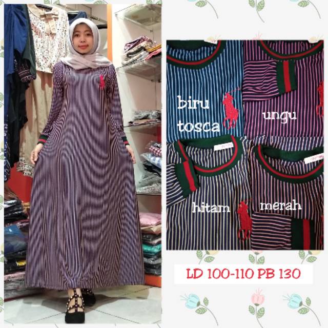 Gamis Salur Polo / maxi salur polo / dress salur polo by Anis Collection