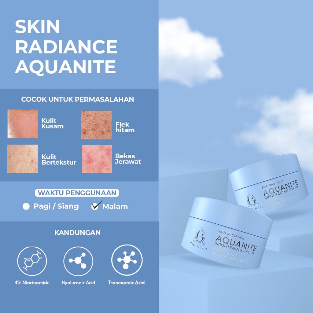 TIKTOK - Madame Gie Skin Radiance Series - Skincare Wajah 5% Niacinamide Cream Pagi Malam