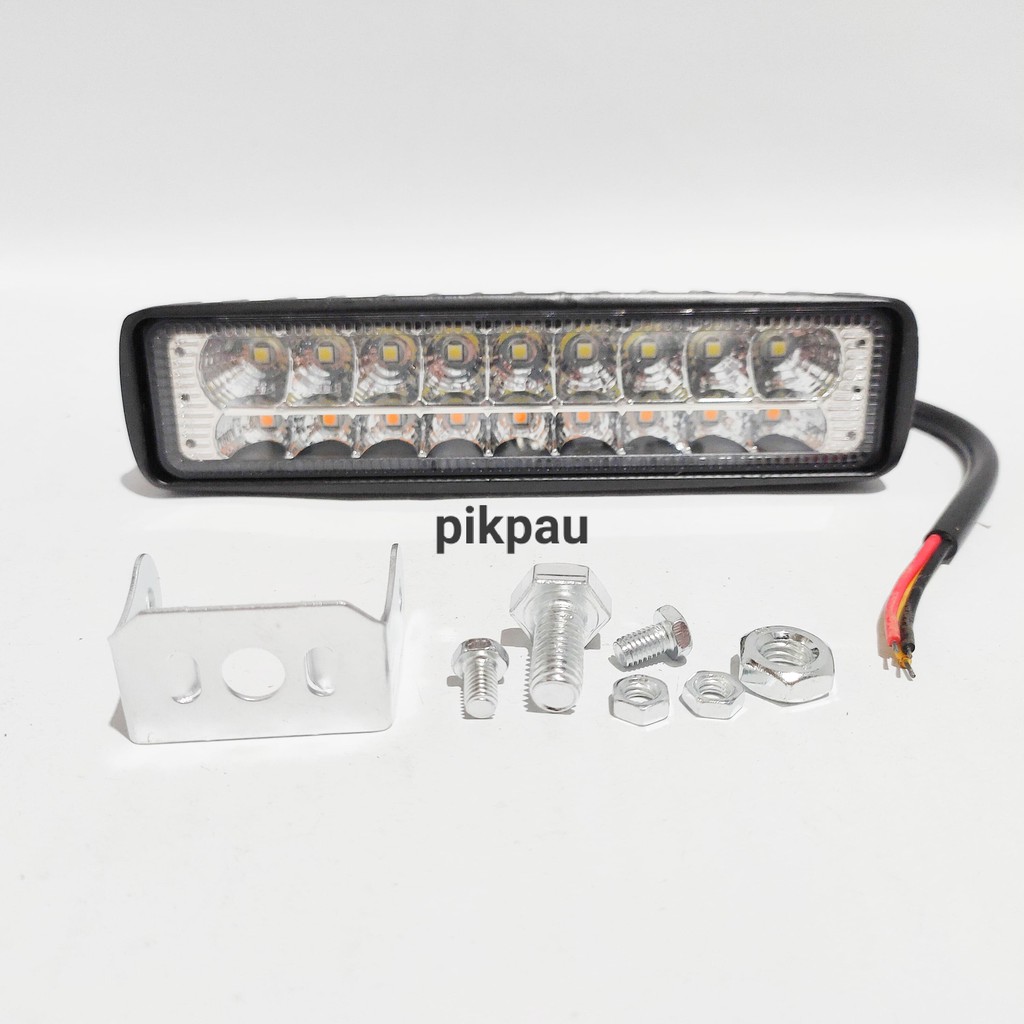 Lampu Tembak Sorot 9 LED CWL Warm White LED 18 Mata 3 Warna Putih Kuning Warm White