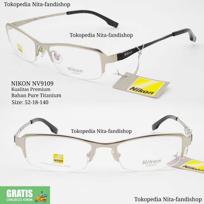 frame kacamata pria NIKON TITANIUM kacamata pure titanium - frame only