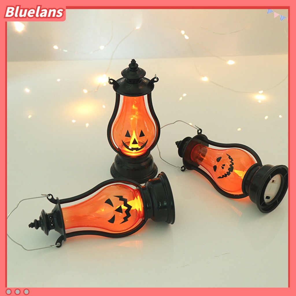 (In Stock) Lampu Lentera LED Bentuk Labu Halloween Tenaga Baterai Anti Air Untuk Dekorasi