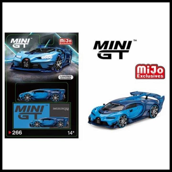 Mini Gt 266 Bugatti Vision Gran Turismo Light Blue Mijo Blister