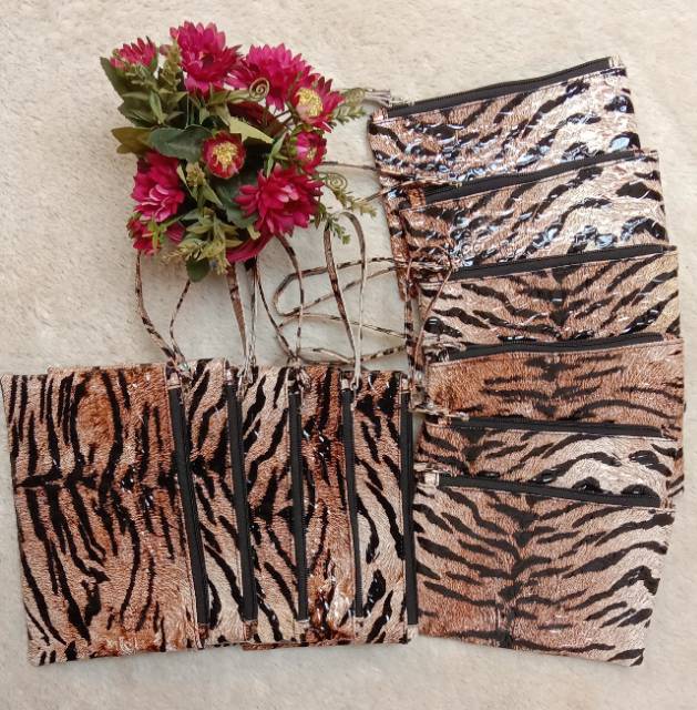 Clutch leopard / cluth macan, Grosir boleh mix motif, ada 6 motif/ dompet macan/dompet leopard/ Dompet wanita