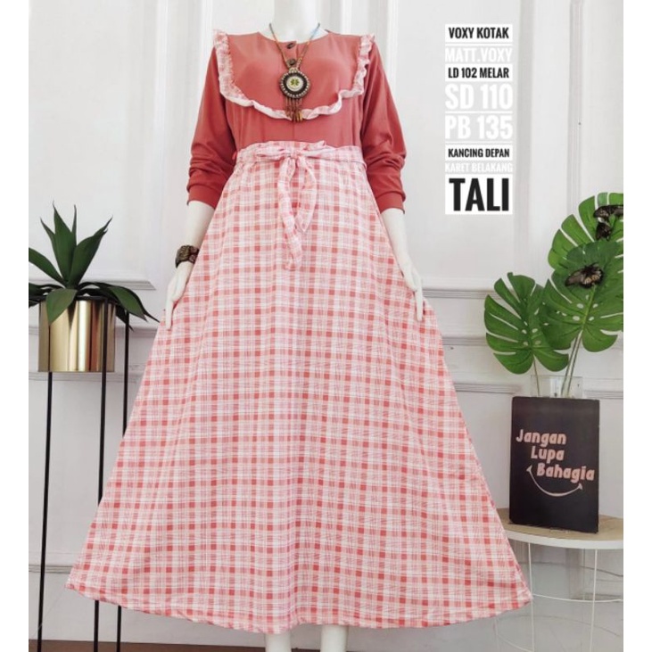 Dress voxy LD 110 / Gamis voxy kotak