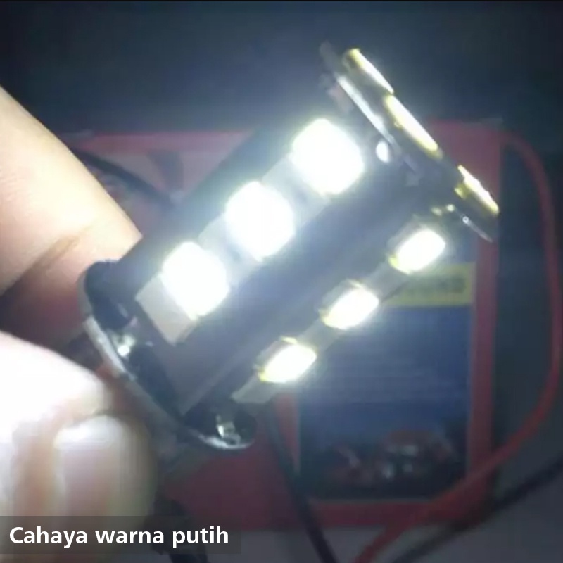 OTOmobil Lampu Rem Led 1 Pcs Strobo Kedip T20 Bayonet Led Break Light 18 Mata TE-0068-001 Putih