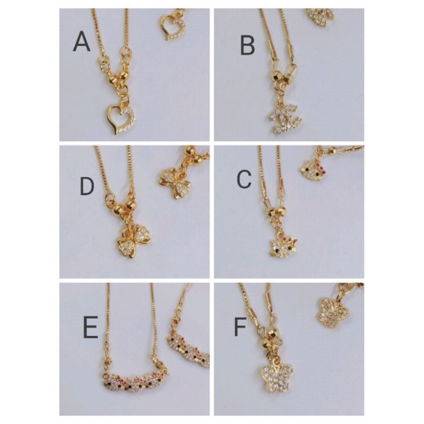 Bsdr072. Kalung anak anak xuping lapis emas dgn mata zircon