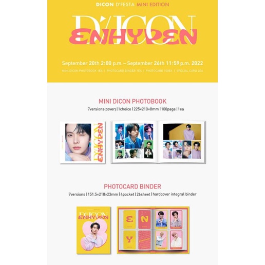 (DP) PO SHARING SATUAN Enhypen DICON 102 Sunghoon Jay  Dfesta DICON Mini Photobook Edition