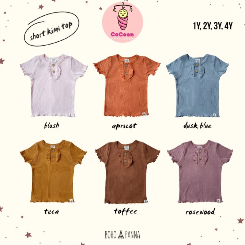 Bohopanna Bohobaby Kimi Short Top / Atasan Anak / Pakaian Anak Bahan Rajut / Baju Balita Lucu