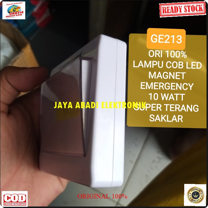 G213 MITSUYAMA LAMPU LED EMERGENCY RUMAH MAGNET DINDING WALL TEMBOK TEMPEL PUTOH COB 10 WAT MAGNETIK TERANG SAKLAR SINAR CAHAYA LAMP SENTUH PORTABLE ADA MAGNET UNTUK NEMPEL DI BESI