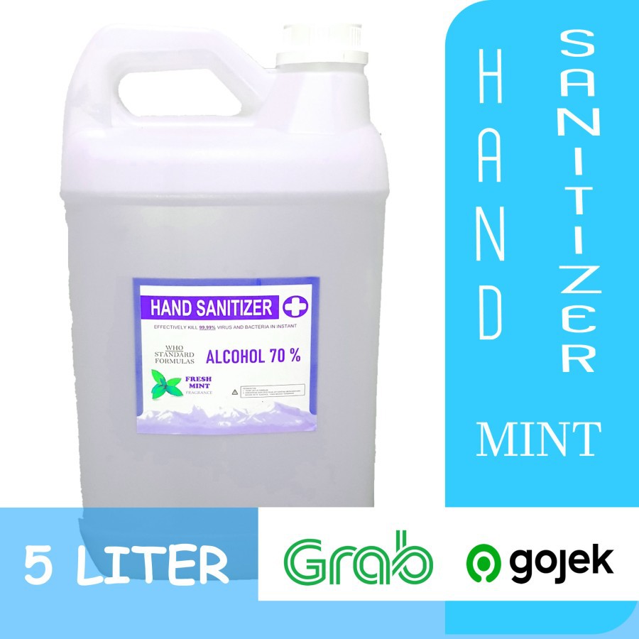 HAND SANITIZER MINT ALKOHOL 70% FRESH MINT CAIR 5 LITER