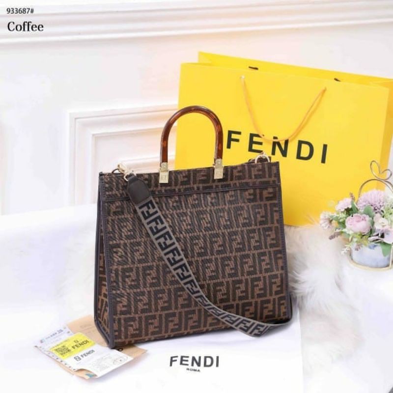 *Tas Fendi Tote Bag 933687 Platinum*