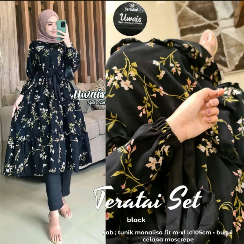 setelan celana teratai uwais