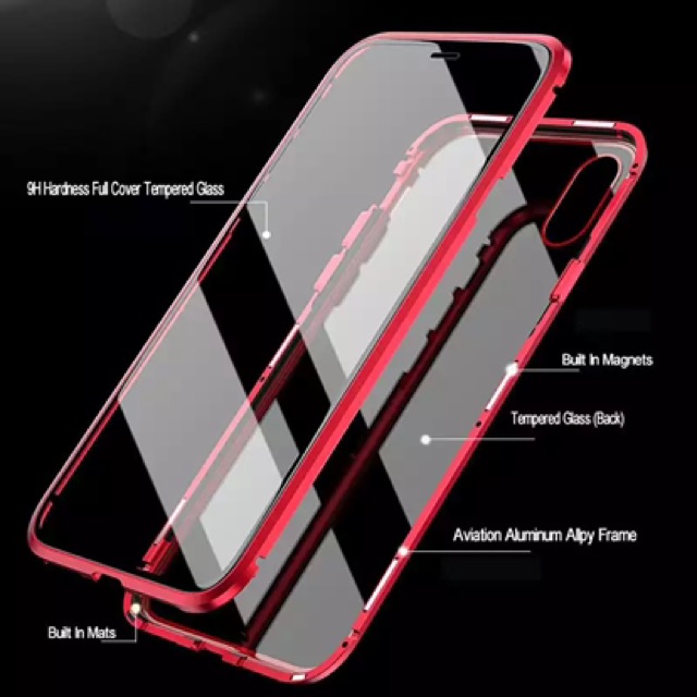 A8+ A51 A71 S20 S20+ S20 ULTRA Case Handphone Slim Magnetic Double Glass Casing Samsung Slim Magnetic Double Glass 360 Coverage Case Samsung Slim Double Glass Magnetic