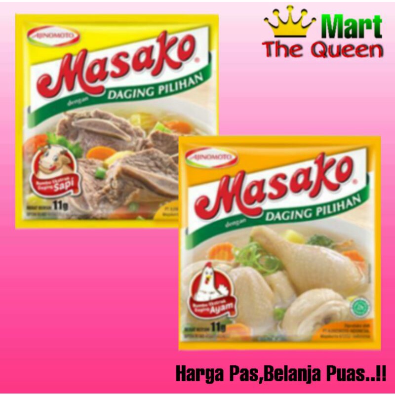 

MASAKO Bumbu rasa sapi/ayam renceng isi 12 sachet