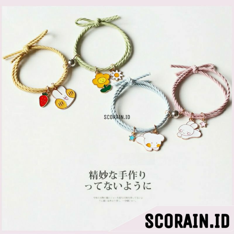 [2PCS MAGNET KARTUN-1] GELANG MAGNET ANAK LUCU / GELANG MAGNET BERUANG KELINCI / BEAR RABBIT MAGNET BRACELET / GELANG ANAK