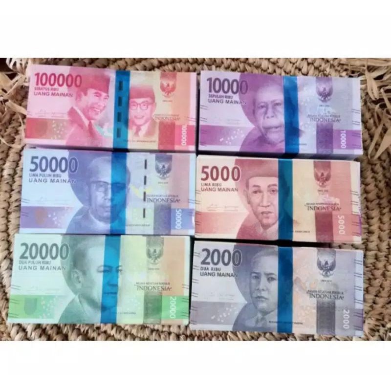 UANG MAINAN UANG REPLIKA UANG MAINAN MAHAR UANG UANGAN UANG BAHAN KERAJINAN