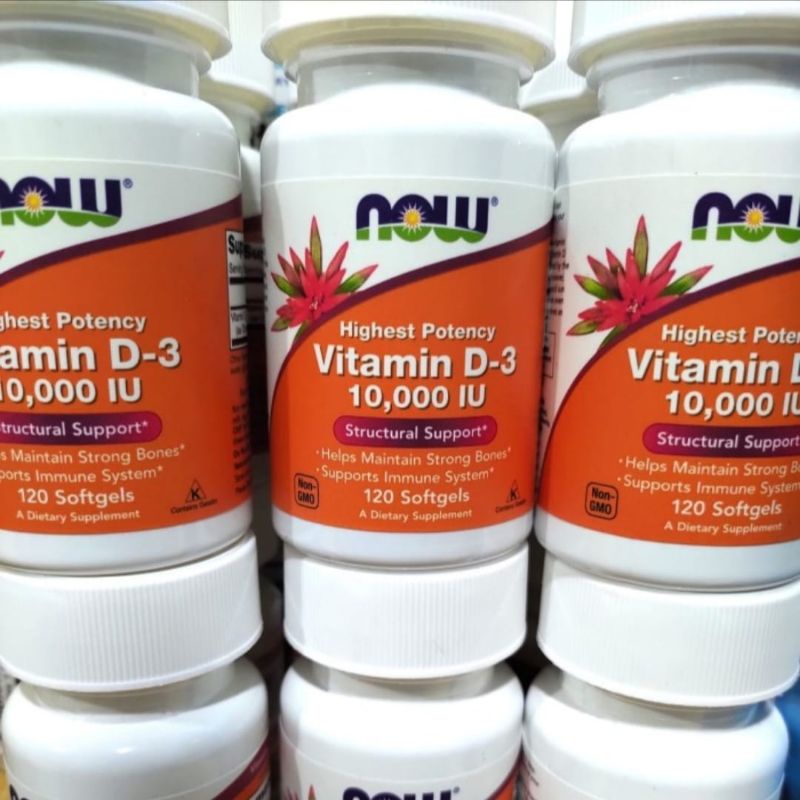TERBARU NOW FOOD VITAMIN D3 10000IU ORIGINAL VIT-D3 10000 IU ASLI