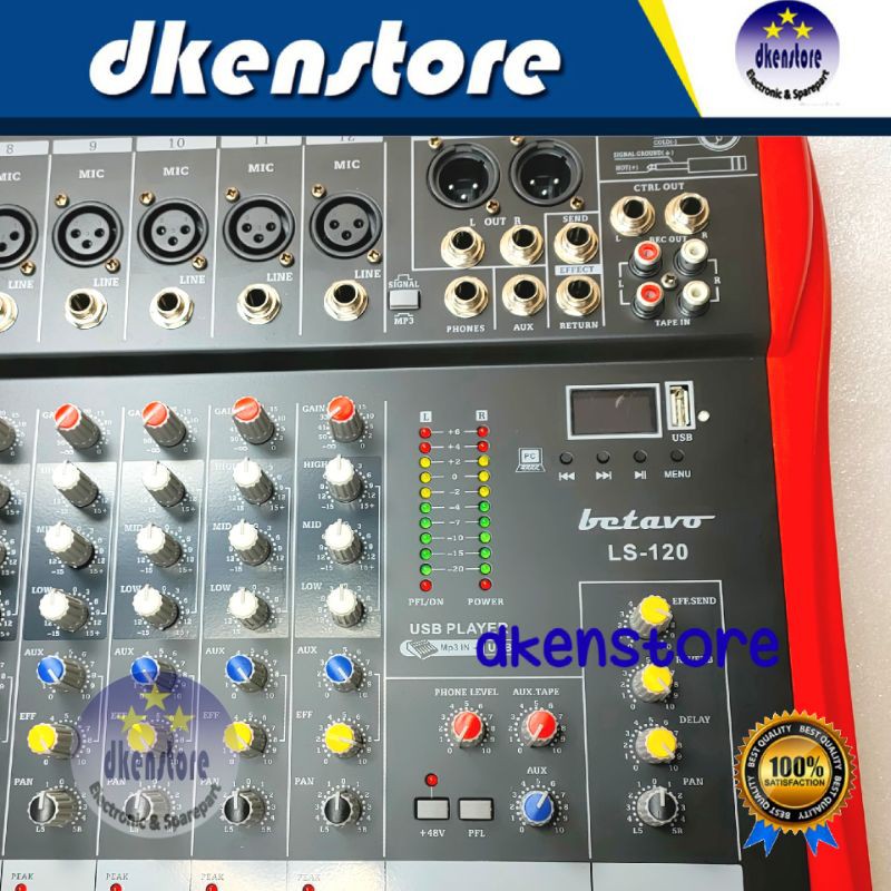Mixer Betavo LS120 12 chanel Usb Mp3 player Bluetooth sound panggung