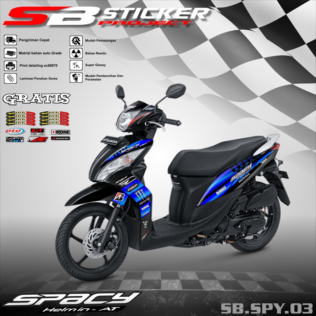STRIPING SPACY 2011-2018 - STRIPING HOLOGRAM HONDA SPACY 2011-2018 DEWALI