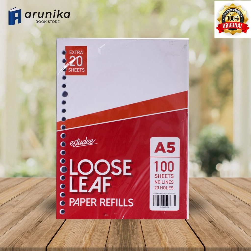 

Loose Leaf Estudee Ukuran A5 Isi 100 Lembar - Polos