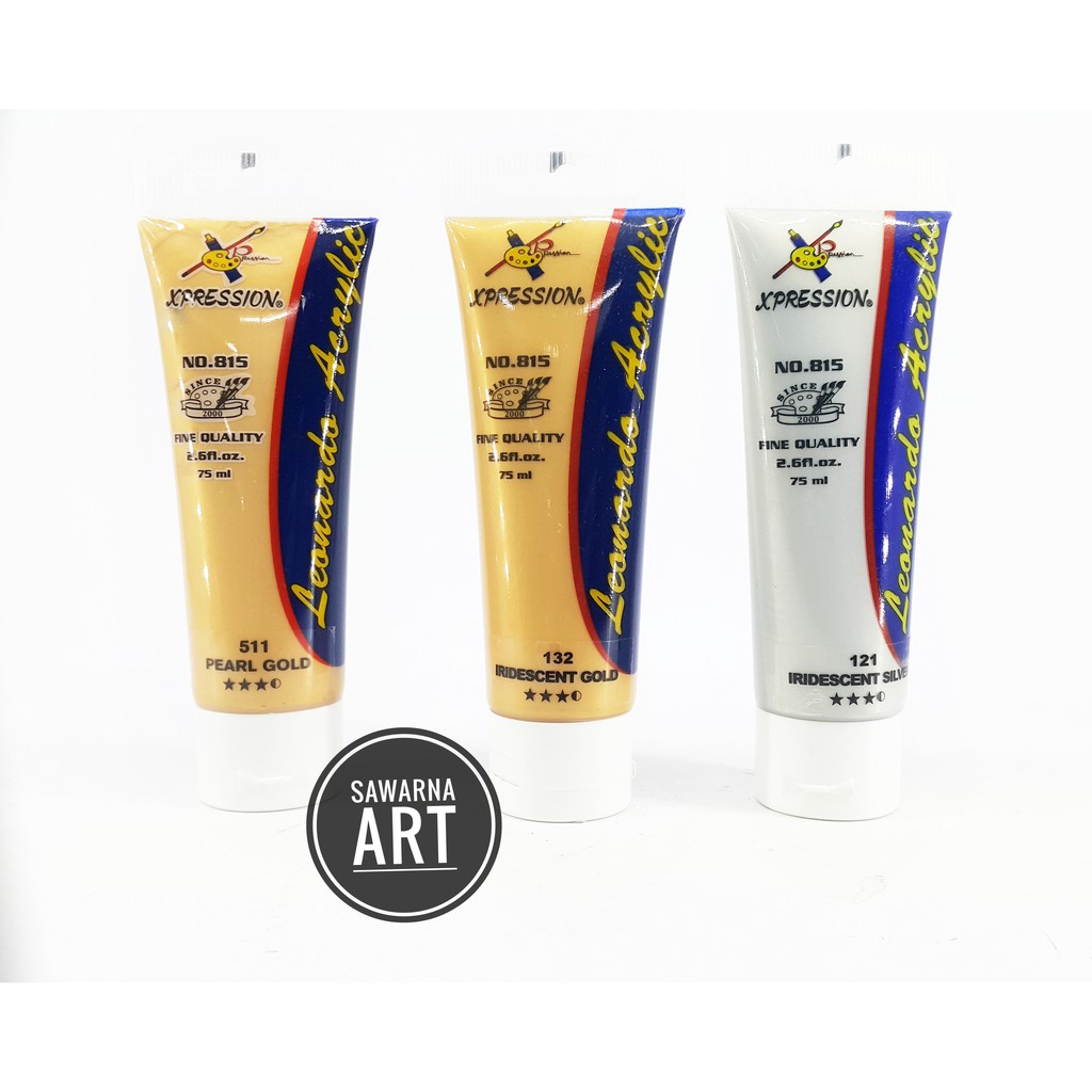 

Xpression Leonardo Acrylic 75ml Gold&silver