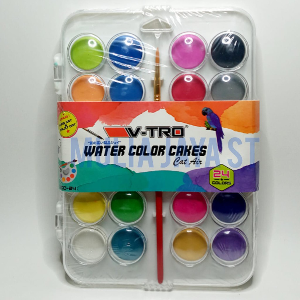 

Water Color Cakes 24 / Cat Air 24 warna V-TRO