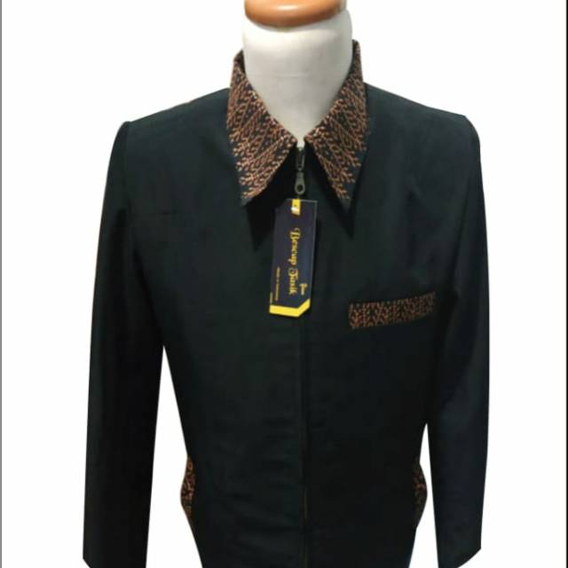 Hot Produk termurah Jasket Peria Kombinasi Batik Royal Motif Saku Kerah Kualitas Original