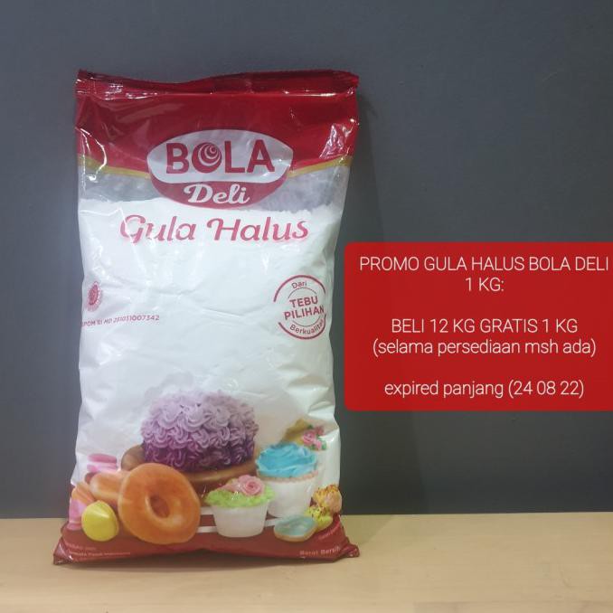 

Gula Halus Bola Deli 1kg (Promo beli 12 gratis 1)