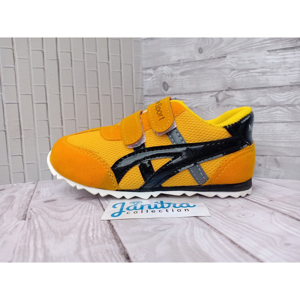 janitra sepatu anak sport sneakers anak yelow newsport