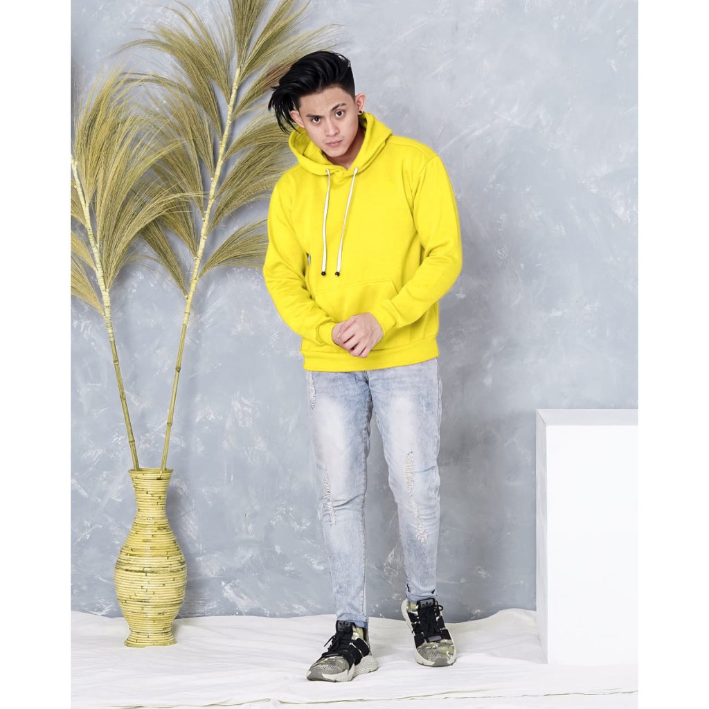 MUKZHOP - SWEATER HOODIE POLOS BASIC / SWEATER POLOS / TOTOLUY / KUNING