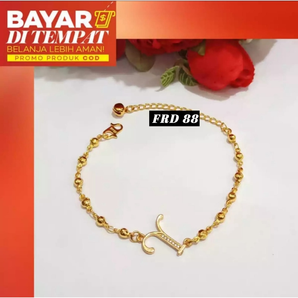 GELANG TANGAN HURUF  ALFABET A-Z MASA KINI/ACCESSORIES WANITA TERLARIS